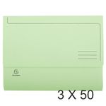 Exacompta Super 210 - 3 Paquets de 50 Chemises poche à soufflet - vert clair