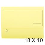 Exacompta Super 210 - 18 Paquets de 10 Chemises poche - jaune canari