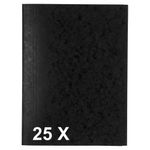 Exacompta - 25 Chemises sans élastique avec 3 rabats - A4 - noir