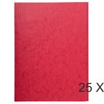 Exacompta - 25 Chemises sans élastique avec 3 rabats - A4 - rouge