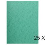 Exacompta - 25 Chemises sans élastique avec 3 rabats - A4 - vert