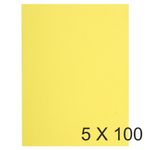 Exacompta Flash - 5 Paquets de 100 Chemises - 220 gr - canari