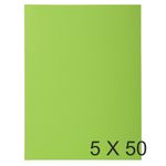 Exacompta Rock"s - 5 Paquets de 50 Chemises 1 rabat - 210 gr - vert