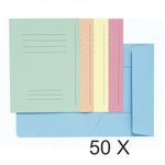 Exacompta Super 210 - 50 Chemises imprimées - 210 gr - couleurs assorties