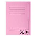 Exacompta Super 210 - 50 Chemises imprimées - 210 gr - rose