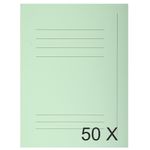 Exacompta Super 210 - 50 Chemises imprimées - 210 gr - vert clair