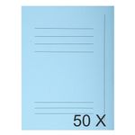 Exacompta Super 210 - 50 Chemises imprimées - 210 gr - bleu clair