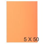 Exacompta Super 210 - 5 Paquets de 50 Chemises 2 rabats - 210 gr - orange
