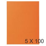 Exacompta Super 160 - 5 Paquets de 100 Chemises - 160 gr - orange