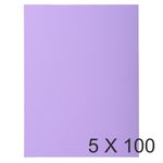 Exacompta Super 160 - 5 Paquets de 100 Chemises - 160 gr - lilas