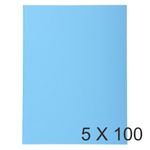 Exacompta Forever - 5 Paquets de 100 Chemises - 170 gr - bleu vif