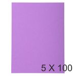 Exacompta Forever - 5 Paquets de 100 Chemises - 170 gr - lilas