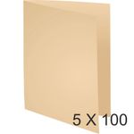 Exacompta Forever - 5 Paquets de 100 Chemises à bord décalé - 170 gr - bulle