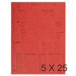 Exacompta - 5 Paquets de 25 Dossiers de procédure - rouge