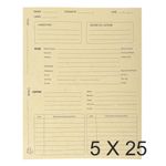 Exacompta - 5 Paquets de 25 Dossiers de procédure - ivoire