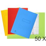 Exacompta Forever - 50 Chemises imprimées 2 rabats - 290 gr - couleurs assorties