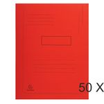 Exacompta Forever - 50 Chemises imprimées 2 rabats - 290 gr - rouge