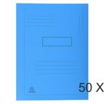 Exacompta Forever - 50 Chemises imprimées 2 rabats - 290 gr - bleu vif