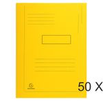 Exacompta Forever - 50 Chemises imprimées 2 rabats - 290 gr - jaune