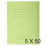 Exacompta Forever - 5 Paquets de 50 Chemises imprimées - 220 gr - vert vif