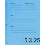 Exacompta Super 210 - 5 Paquets de 25 Chemises de plaidoirie "pour/contre" - turquoise