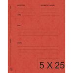 Exacompta Super 210 - 5 Paquets de 25 Chemises de plaidoirie "pour/contre" - rouge