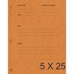 Exacompta Super 210 - 5 Paquets de 25 Chemises de plaidoirie "pour/contre" - orange