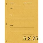 Exacompta Super 210 - 5 Paquets de 25 Chemises de plaidoirie "pour/contre" - jaune