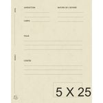 Exacompta Super 210 - 5 Paquets de 25 Chemises de plaidoirie "pour/contre" - ivoire