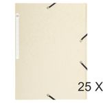 Exacompta Nature Future Maxi Capacity - Carpeta de 3 solapas - para A4 - capacidad: 300 hojas - marfil moteado