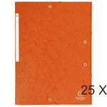 Exacompta Nature Future - Carpeta de 3 solapas - para A4 - capacidad: 300 hojas - naranja moteado