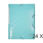 1928 by Exacompta - 24 Chemises à 3 rabats - A4 - bleu tropique