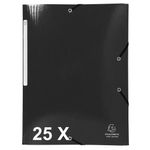Exacompta Iderama - 25 Chemises à rabats maxi capacity - noir (gaufrées pelliculées)