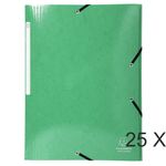 Exacompta Iderama - 25 Chemises à rabats maxi capacity - vert foncé (gaufrées pelliculées)