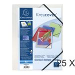 Exacompta Kreacover - 25 Chemises à 3 rabats personnalisables - incolore