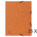 Exacompta - 25 Chemises à 3 rabats imprimées - A4 - orange