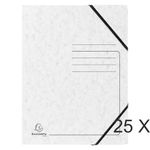 Exacompta - 25 Chemises à 3 rabats imprimées - A4 - blanc