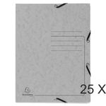 Exacompta - 25 Chemises à 3 rabats imprimées - A4 - gris