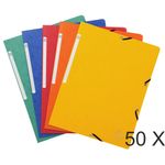 Exacompta - 50 Chemises sans rabat - A4 - couleurs assorties