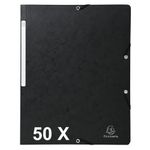 Exacompta - 50 Chemises sans rabat - A4 - noir