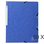 Exacompta - 50 Chemises sans rabat - A4 - bleu