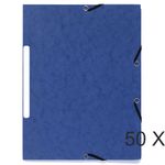 Exacompta - 50 Chemises recyclées à 3 rabats - A4 - bleu