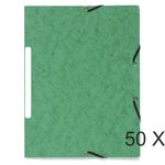 Exacompta - 50 Chemises recyclées à 3 rabats - A4 - vert