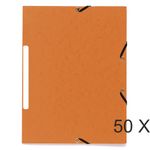 Exacompta - 50 Chemises recyclées à 3 rabats - A4 - orange