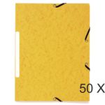 Exacompta - 50 Chemises recyclées à 3 rabats - A4 - jaune