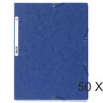 Exacompta - 50 Chemises à 3 rabats - A4 - bleu