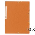 Exacompta - 50 Chemises à 3 rabats - A4 - orange