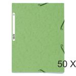 Exacompta - 50 Chemises à 3 rabats - A4 - vert tilleul