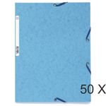 Exacompta - 50 Chemises à 3 rabats - A4 - turquoise