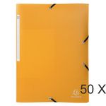 Exacompta Opak - 50 Chemises à 3 rabats polypro - A4 - jaune